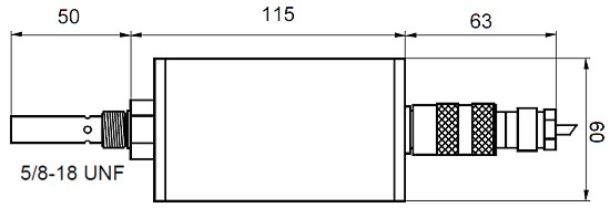 Dimensions du capteur du mesureur d'eau dans l'huile