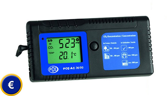 Mesureur de gaz pour la qualité de l'air PCE-AC 3000