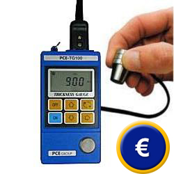 Mesureur de grosseur de matriaux PCE-TG130 pour mesurer le mtal, le verre et les plastiques homognes.