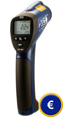 Mesureur laser pour température PCE-890 pour mesurer des températures jusqu'à 1600 °C
