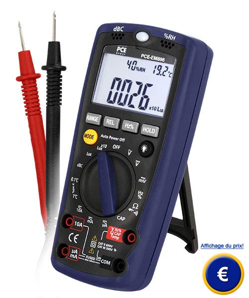 Appareil de mesure électrique Multimètre PCE-PCM 1