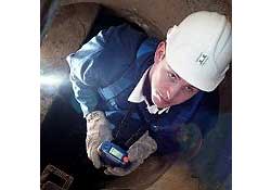 Mesureur d'ozone dans l'inspection de tunnels et de canaux.