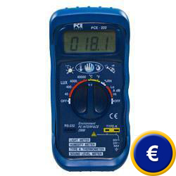 Le mesureur de son PCE-222 contient 5 paramètres pour réaliser une mesure.