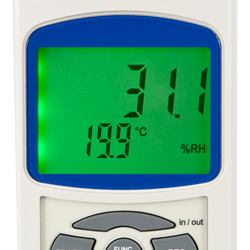 Écran du mesureur de stress thermique