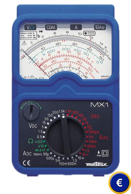 Plus d'informations sur le multimètre analogique Metrix MX1