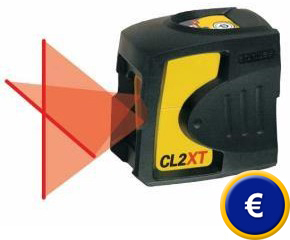 Niveau rotatif ST-CL2 XT en croix auto-nivelant d'une grande porte.