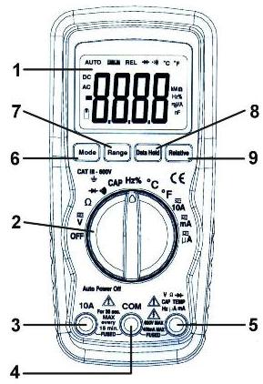 Ohmmètre digital PCE-DM 12 (CAT III 600V)