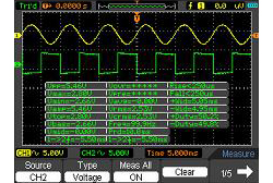 Paramtres sous forme numrique avec l'oscilloscope