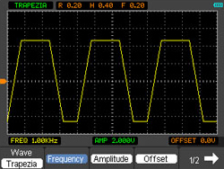 Gnrateur de fonctions dans l'oscilloscope