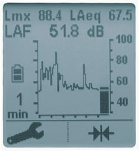 cran du sonomtre digital CEL-244 Kit