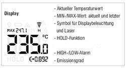 cran du thermomtre laser