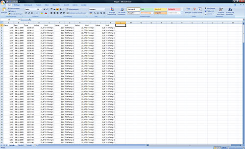 Logiciel pour le thermometre