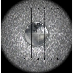 Image avec la division de l'échelle de l'oculaire