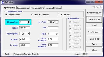 Logiciel pour l'enregistreur analogique PAR 99 X