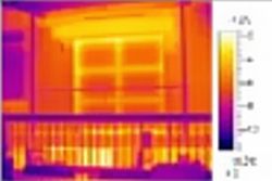 Image thermique de la fenêtre d'une maison