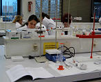 Usage des balances scolaires dans le laboratoire de l'Université de la Ruhr à Bochum